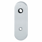 Placca Corta per blindate Interasse 85 mm.182x62 Foro per Nottolino per Cilindro Europeo F41-Cromo Satinato | Hoppe
